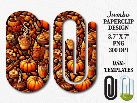 Autumn Harvest Pumpkin Jumbo Paperclip