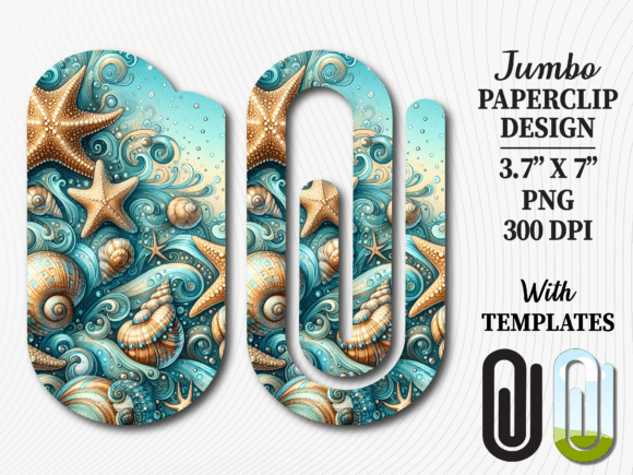 Coastal Beach Seashell Jumbo Paperclip: A Creative Sublimation Design