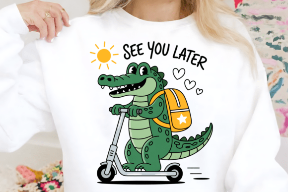 Cute Alligator See You Later PNG
