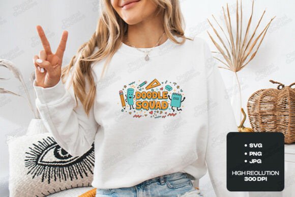 Elevating Educational Branding with the Doodle Squad Cute School Illustration
