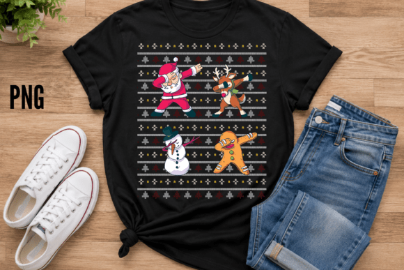 Funny Dabbing Christmas PNG
