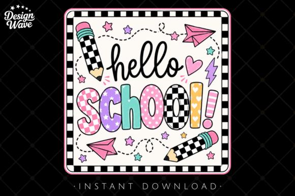 Hello School Shirt PNG