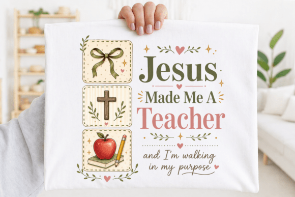 Jesus Made Me a Teacher Christian PNG
