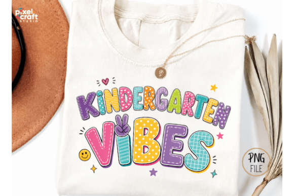 Kindergarten Vibes Retro Doodle PNG