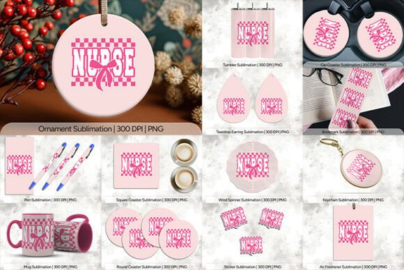 Nurse Ribbon PNG Bundle