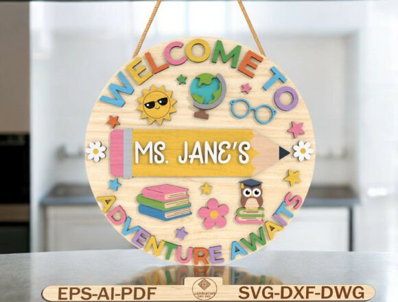 Personalized Classroom Welcome Sign SVG