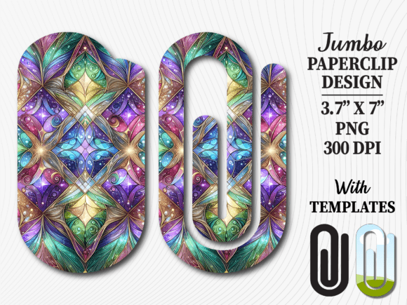 Stained Glass Boho Jumbo Paperclip