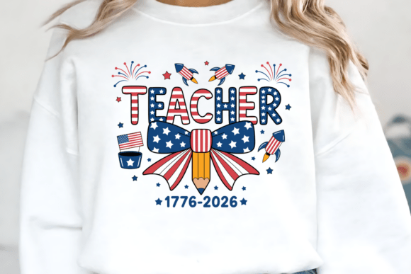 Teacher 1776-2026 PNG Patriotic School