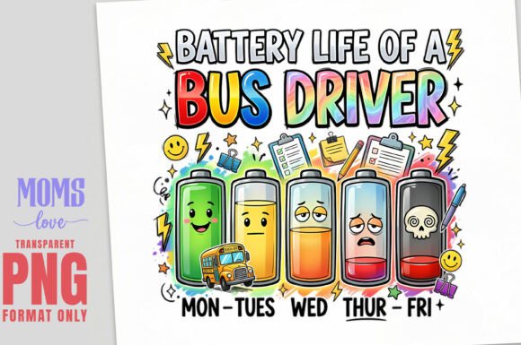 The Strategic Advantage of the Battery Life Bus Driver Png Sublimation Design for Modern Print-on-Demand Businesses